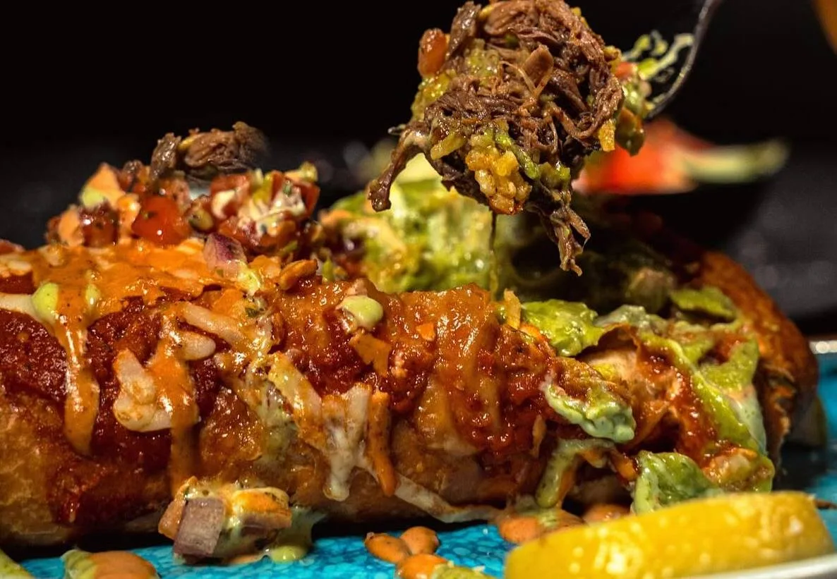 Delicious beef chimichanga in Regina, SK